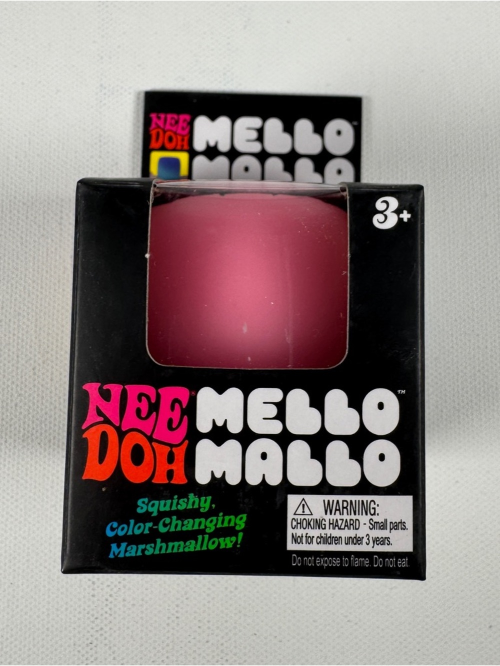 Schylling NeeDoh Mello Mallo Viral TikTok Fidget Toy UV Color Change - Pink